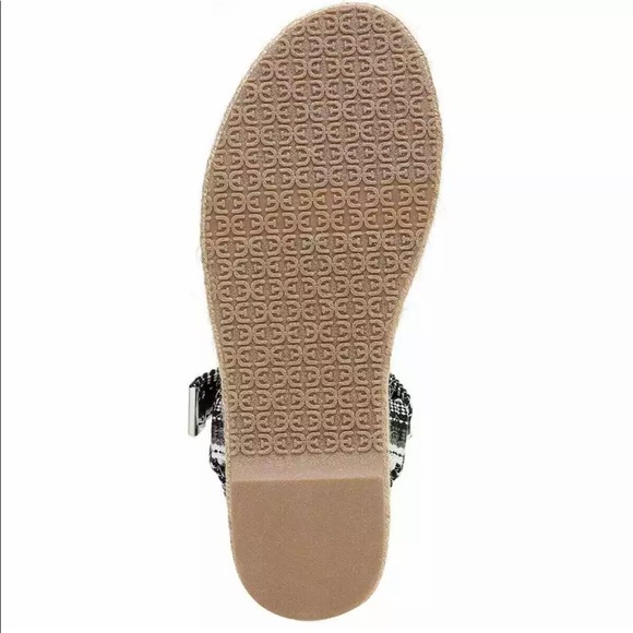 Sam Edelman Artica Woven Flatform Wedge Platform Espadrilles Sandal BLACK WHITE - Picture 13 of 16